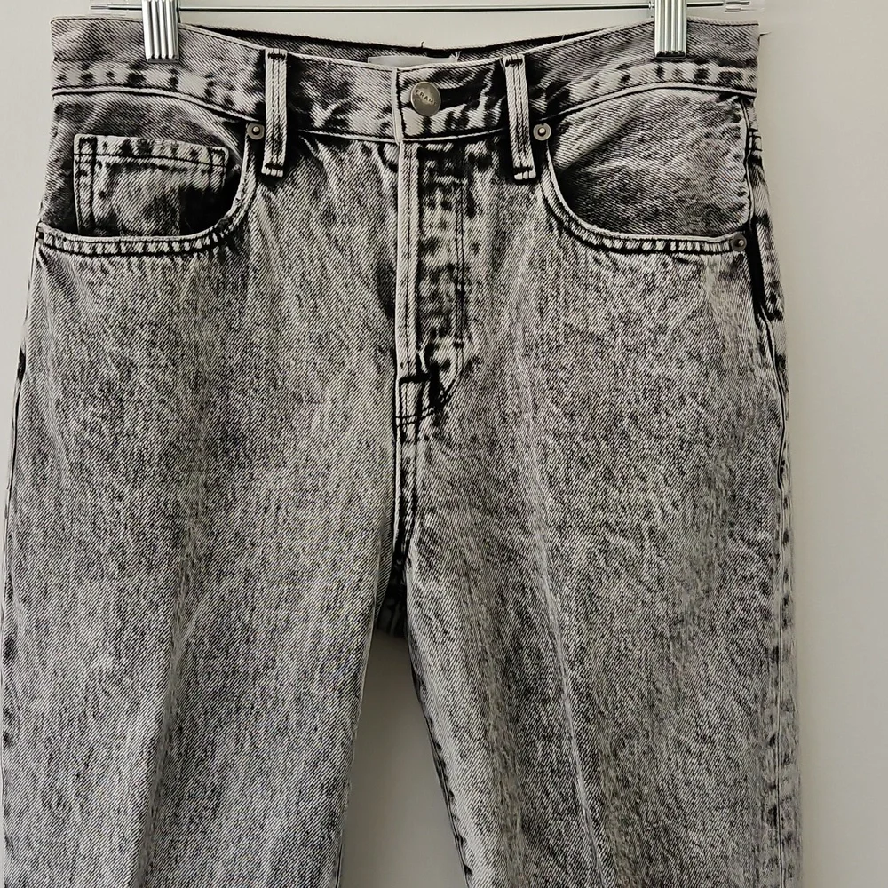 Frame Le Original Black Gray Acid Wash Cropped Jeans Size‎ 26 - Picture 2 of 16